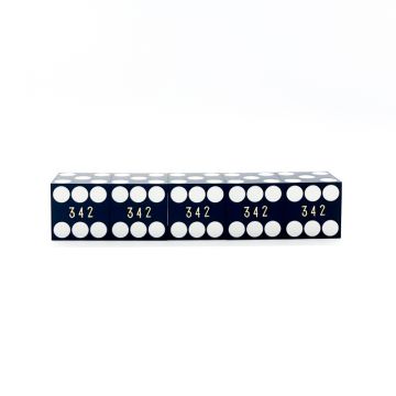 Flush Spots Casino Dice: 3/4 in., High Polish, Razor Edge, Black with Serial Numbers (Stick of 5)